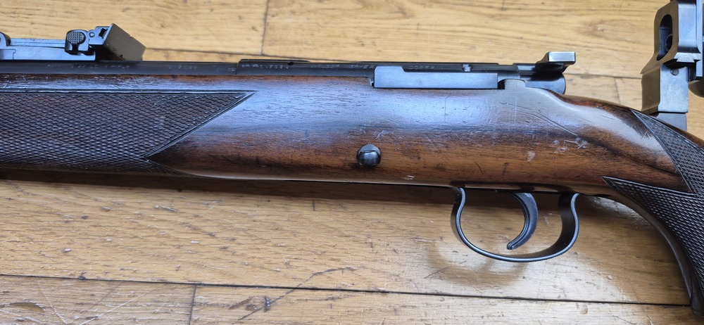 Très belle carabine de compétition Mauser ES350 B - III° Reich - Modèle Meisterschaftsbüchse - 22LR - Arme de l'automne 1936 - Mono-matricule - Canon Premium - Dioptre Mauser d'origine (démontable) - Excellent état - TBE++ – Image 33