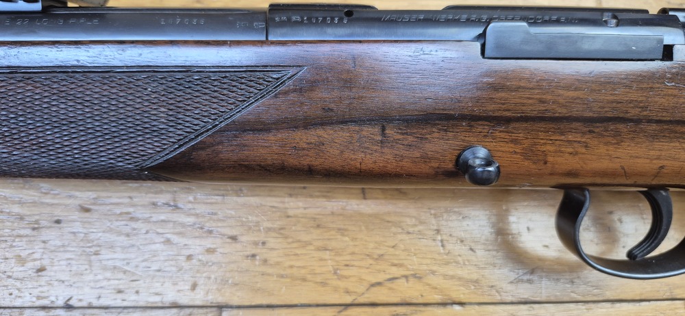 Très belle carabine de compétition Mauser ES350 B - III° Reich - Modèle Meisterschaftsbüchse - 22LR - Arme de l'automne 1936 - Mono-matricule - Canon Premium - Dioptre Mauser d'origine (démontable) - Excellent état - TBE++ – Image 34