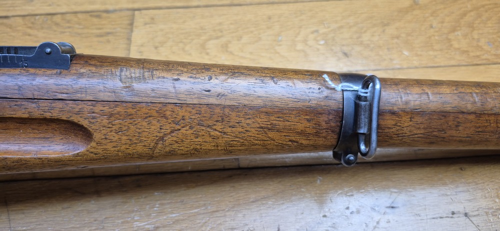 Rare Carabine suisse 05/11 - Sur base de carabine de cavalerie 1905 système 1889 Schmidt Rubin modifiée 1911 - Munition GP11 en 7,5 x 55 Suisse - Bons bois mais avec entures - Mécanique impeccable et canon très beau - Excellente petite carabine en cat. D - BE/BE+ – Image 9