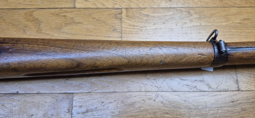 Rare Carabine suisse 05/11 - Sur base de carabine de cavalerie 1905 système 1889 Schmidt Rubin modifiée 1911 - Munition GP11 en 7,5 x 55 Suisse - Bons bois mais avec entures - Mécanique impeccable et canon très beau - Excellente petite carabine en cat. D - BE/BE+ – Image 17
