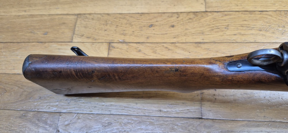 Rare Carabine suisse 05/11 - Sur base de carabine de cavalerie 1905 système 1889 Schmidt Rubin modifiée 1911 - Munition GP11 en 7,5 x 55 Suisse - Bons bois mais avec entures - Mécanique impeccable et canon très beau - Excellente petite carabine en cat. D - BE/BE+ – Image 20